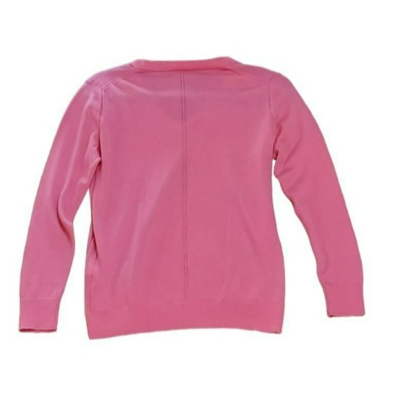 Banana Republic Women's Barbie Pink Merino Extra Fine Wool Sweater Size SP - Picture 3 of 6
